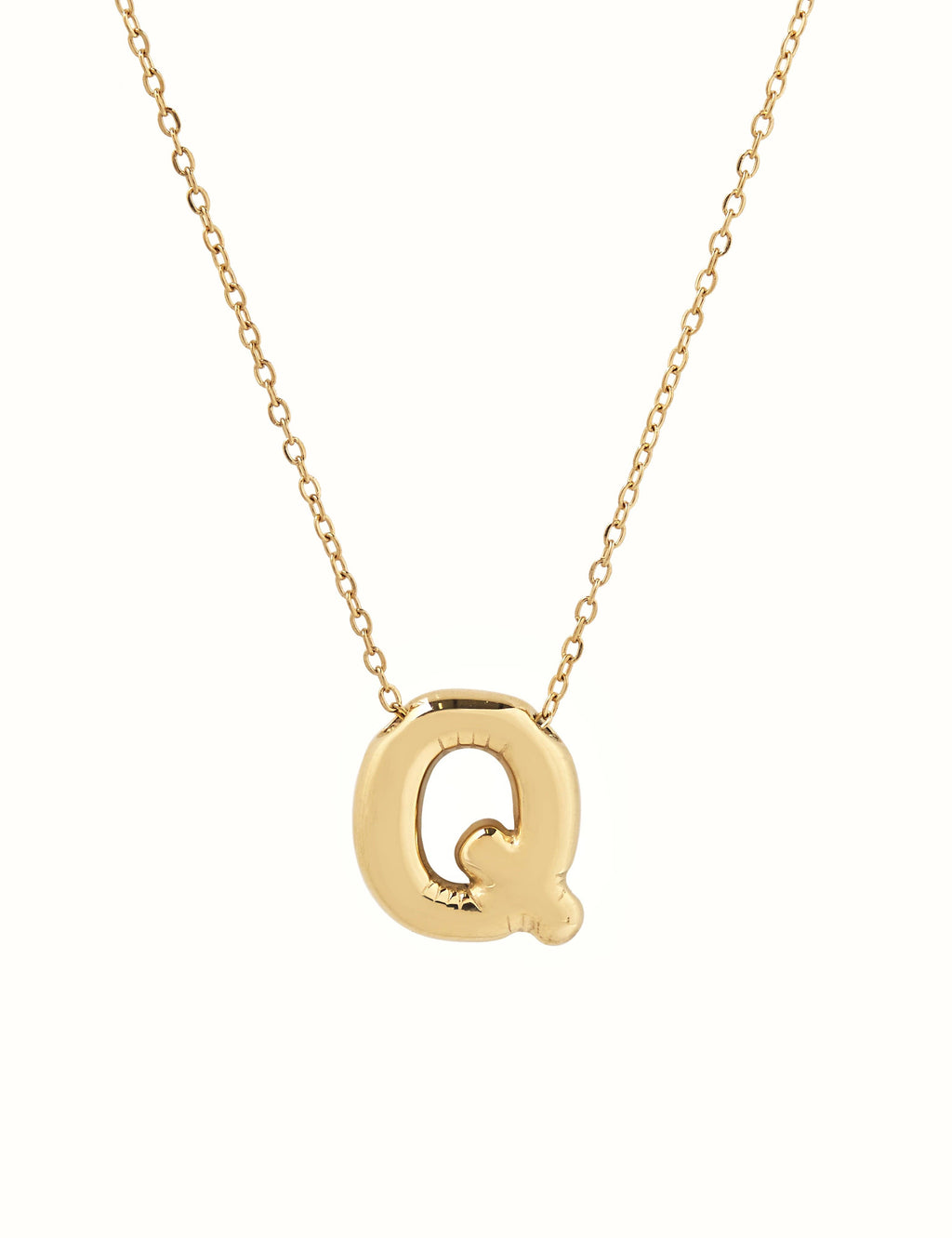 Collier initiale 3D en forme de ballon: J