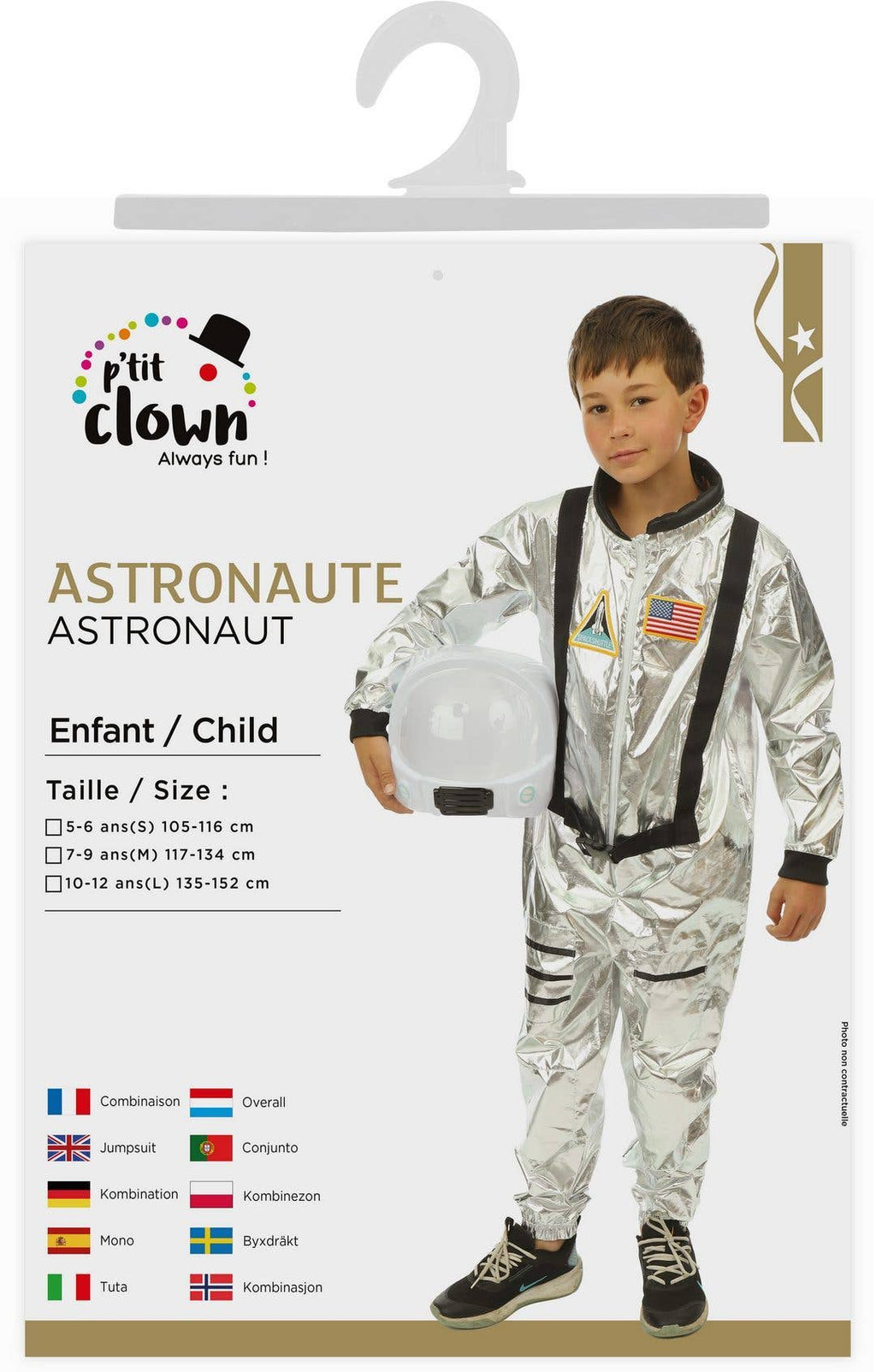 Costume Astronaute - Argent - Enfant - 7/9 Ans