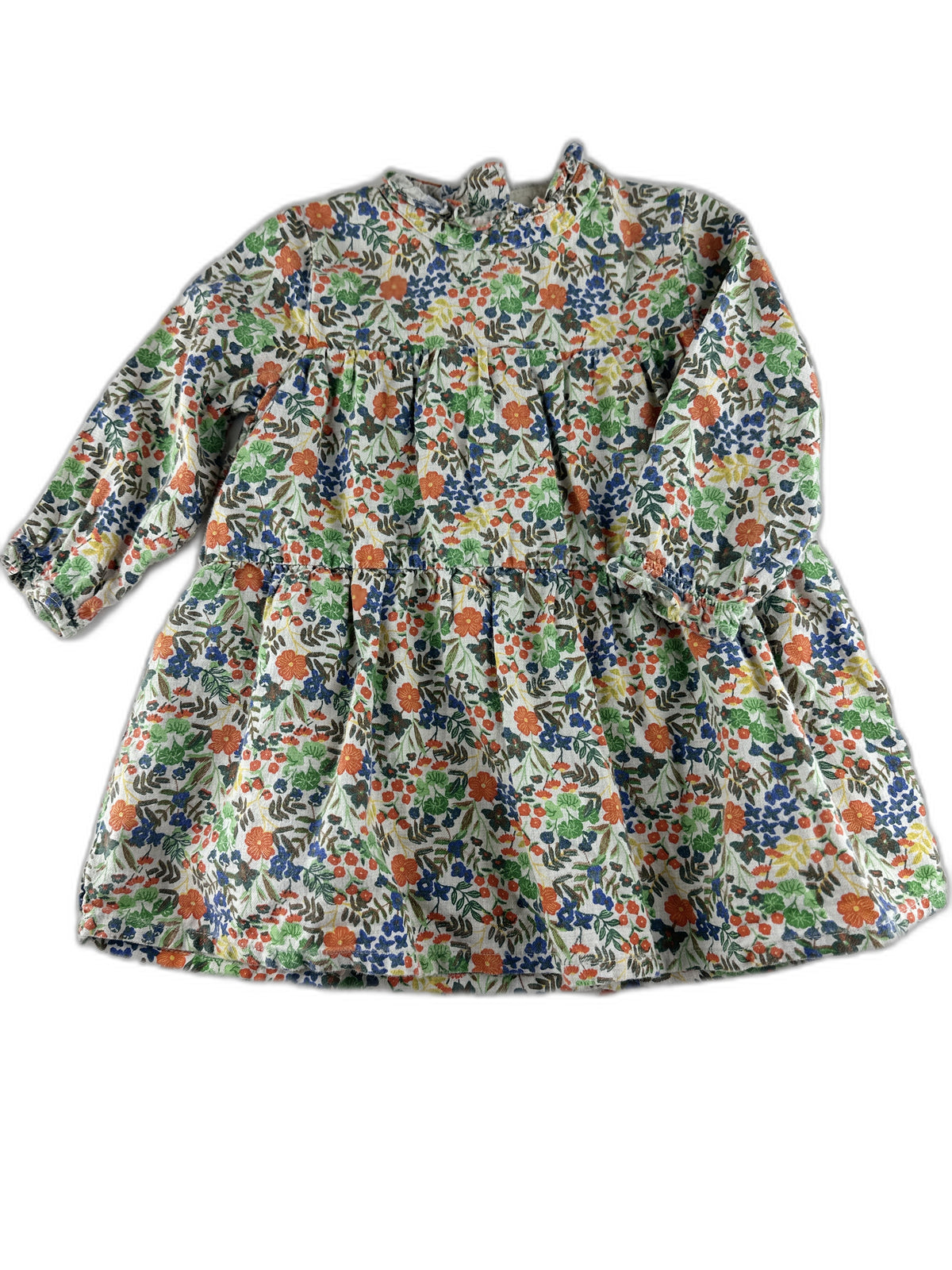 Bout'chou - Robe manches longues imprimée fleurettes - taille 12 mois - seconde main