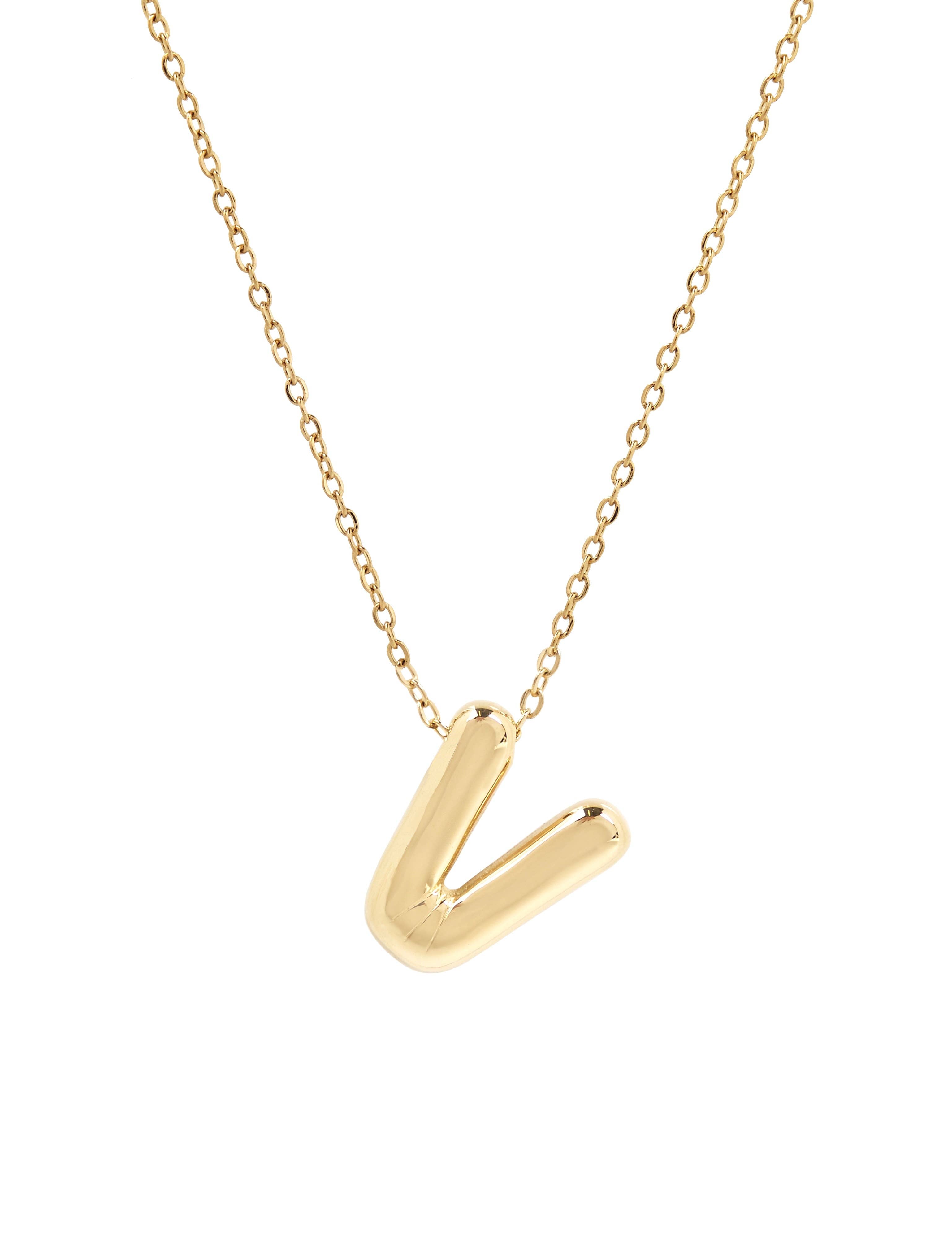 Collier initiale 3D en forme de ballon: J