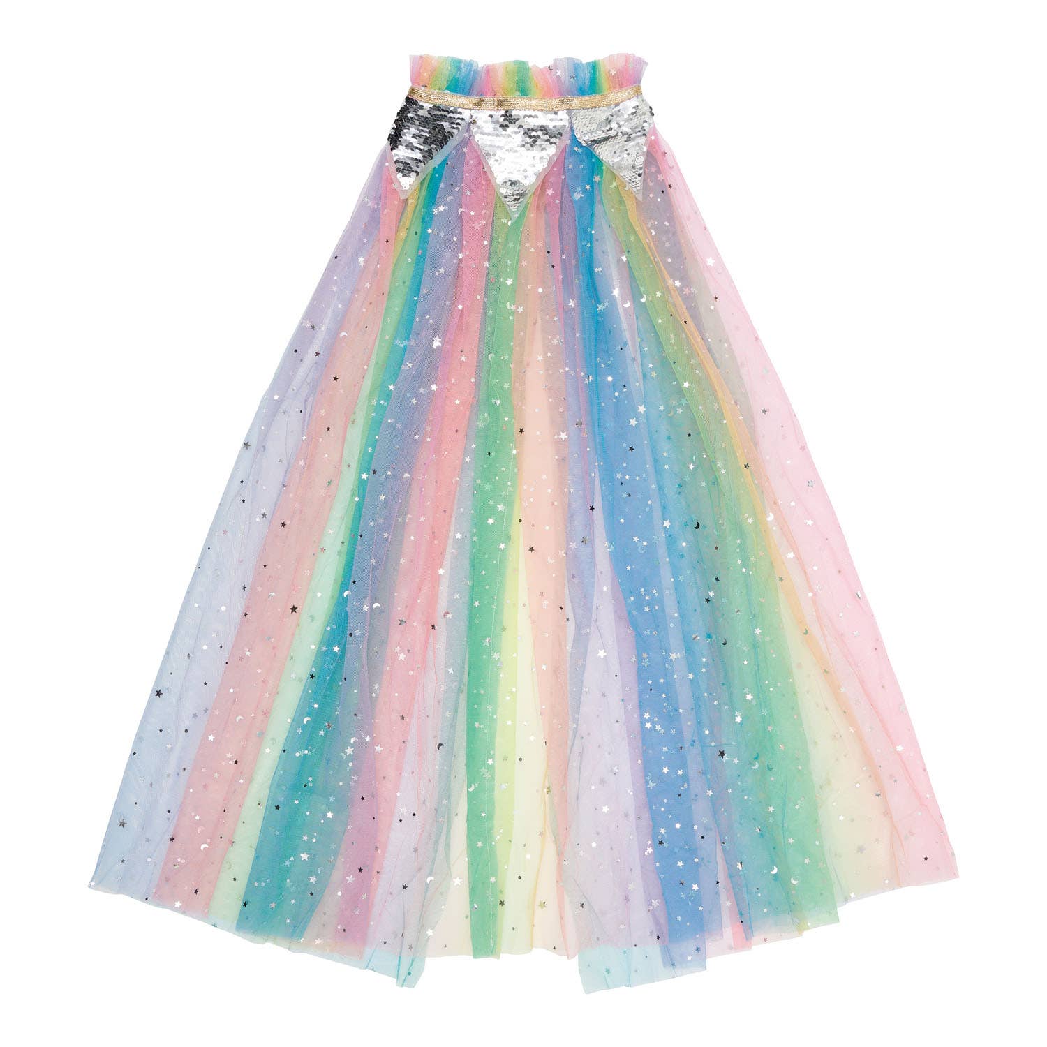 Cape de princesse arc-en-ciel multicolore Claire