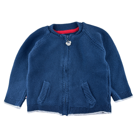 Gilet tricot coton zipé