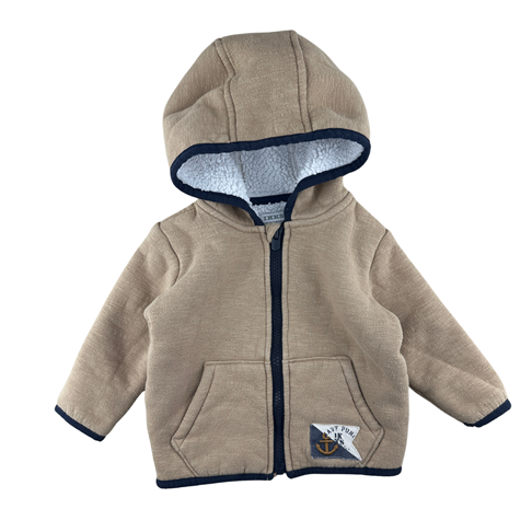 Sweat zipé à capuche, 12 mois