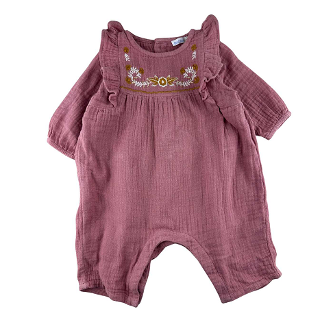 Combinaison brodée, 1 mois
