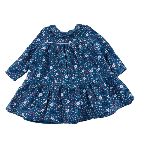 Robe chaude imprimée en velours, 18 mois