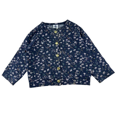 Cardigan imprimé fleurettes, 12 mois