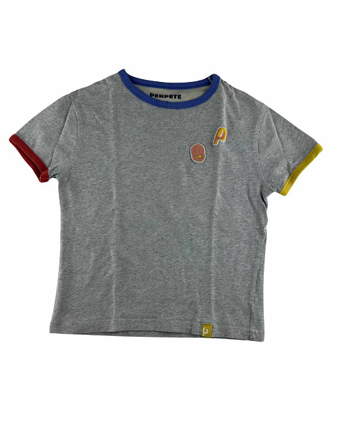 T-shirt manches courtes bords colorés