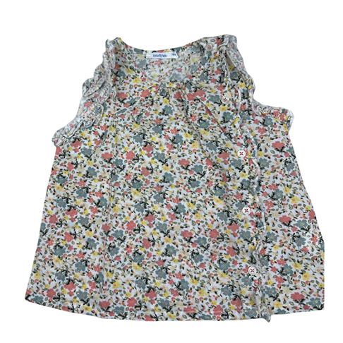 Blouse imprimée sans manches, 18 mois
