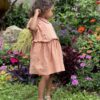 Robe cérémonie enfant mariage coloris saumon
