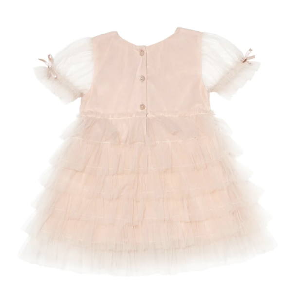 Robe tutu bébé rose clair tulle sequin pour mariage et séance photo