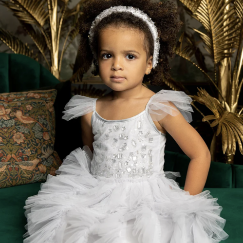 Robe tutu bébé fille, avec sequin et tulle chic