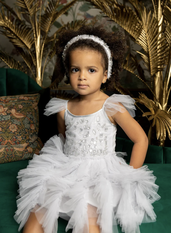 Robe tutu bébé fille, avec sequin et tulle chic