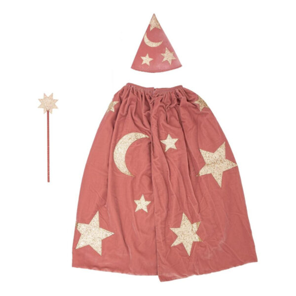 Costume magicienne enfant velours rose meri meri