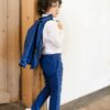 Ensemble chemise pantalon cérémonie garçon coloris marine Arsène en-boucle