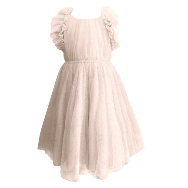 Robe-ceremonies-rose-pale- pailletée enbouclekids