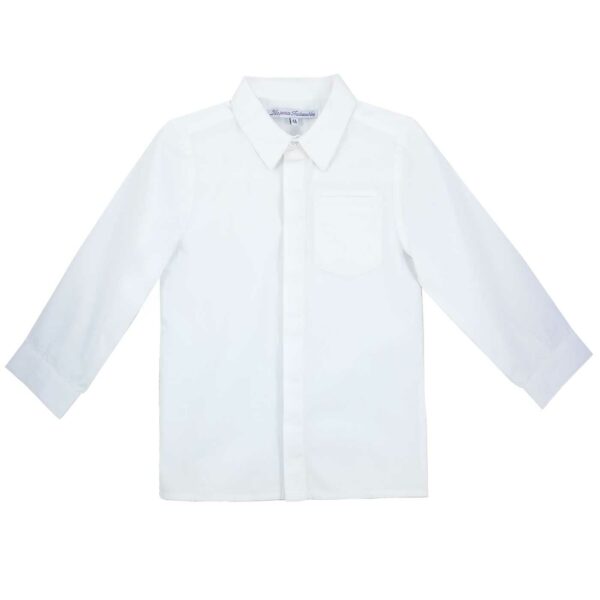 Chemise blanche poche poitrine les-petits-inclassables et enbouclekids