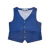 Gilet cérémonie garçon coloris bleu en-boucle