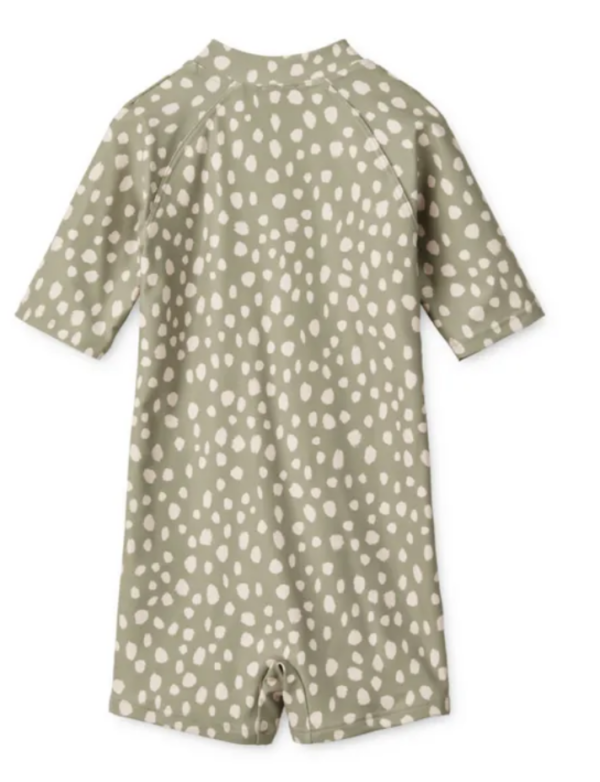 Combinaison-short imprimé taches Liewood chez enbouclekids