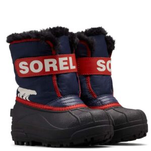 Bottes après-ski Sorel Marine, noir et rouge enfant