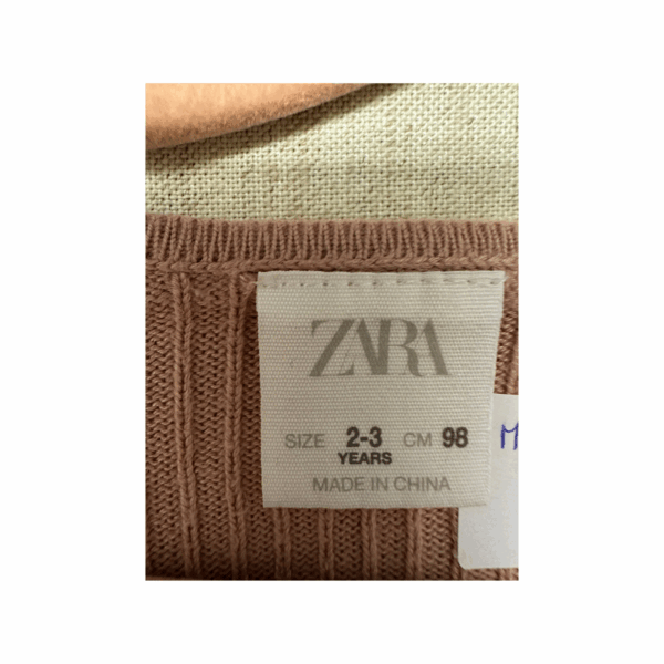 Gilet enfant Zara occasion boutonné 2 ans