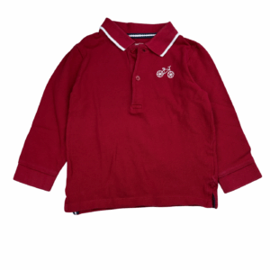 Polo rouge manches longues, 3 ans seconde main monoprix kids
