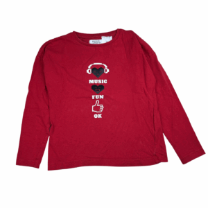 Tee-shirt manches longues rouge Galeries Lafayette 8 ans seconde main