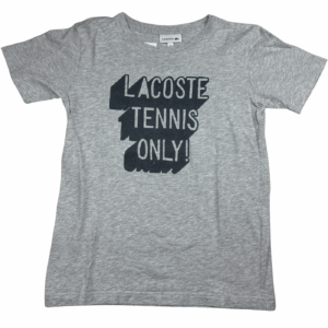 Tee-shirt gris imprimé Lacoste 8 ans seconde main