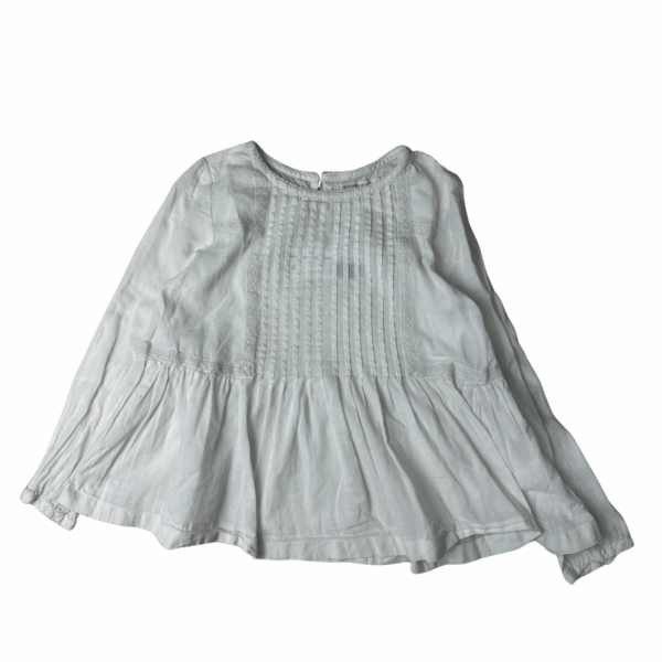 Blouse manches longues blanche Monoprix 4 ans seconde main