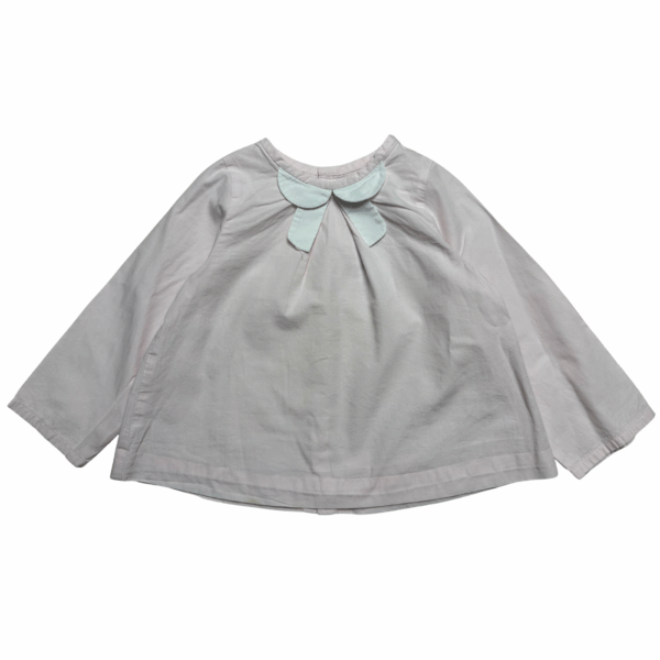Blouse Jacadi rose et blanche seconde main enfant 24 mois
