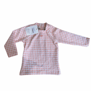 Tee-shirt anti UV vichy rose seconde main Tocoto Vintage enfant 9 mois